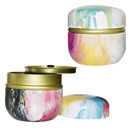 SARSTRY Teedosen 2er Set - Vorratsdose/Teedose, aromadicht aus Metall, auch ideal als Kaffee-, Reis- oder Gewürzdose - Teedosen 100g - Teedosen Luftdicht - BPA frei Cover