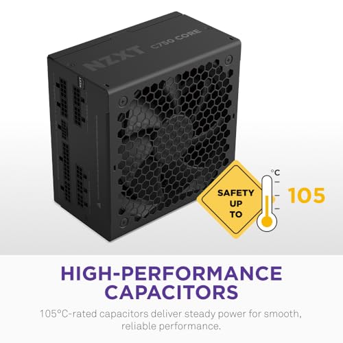 Image of NZXT C1000 Gold Core - 1000W ATX 3.1 Power Supply - 80 Plus Gold - Cybenetics Platinum - Fully Modular - PCIe 5.1 600W 12V-2x6 - Zero RPM Fan - 105C Capacitors - Black