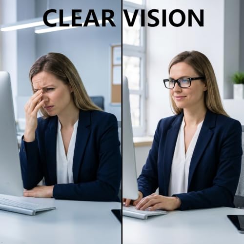 Image of Eyekepper Blue Light Reading Glasses Men Women 1.5, Black 2 Pack