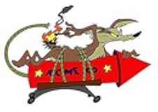 Set of 3 - Wile E Coyote Acme Rocket Anime - Sticker - Vinyl Decal for Cars, Trucks, Laptops, Water Bottles, Windows, Tumblers, Cell Phones Etc