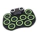 Electric Roll Up Drum, Early Learning MIDI Practice Drum Pad for Holiday (Green)