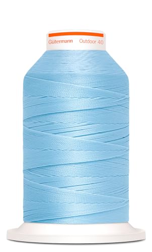 Outdoor 40 – Hilo de coser especial para textiles de exterior. Nº 40 Longitud 400 m. Hilo de coser resistente a los rayos UV 798300 (azul claro-6510)