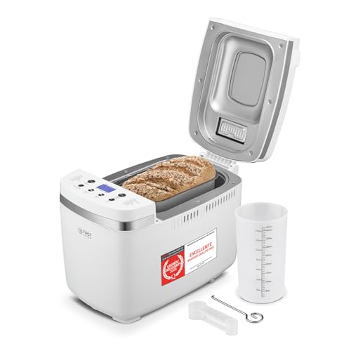 TZS First Austria - Machine à Pain 850W - Pour pains de 900g & 1350g - 14 Programmes automatiques - Dorement réglable, Minuterie & Fonction maintien au chaud