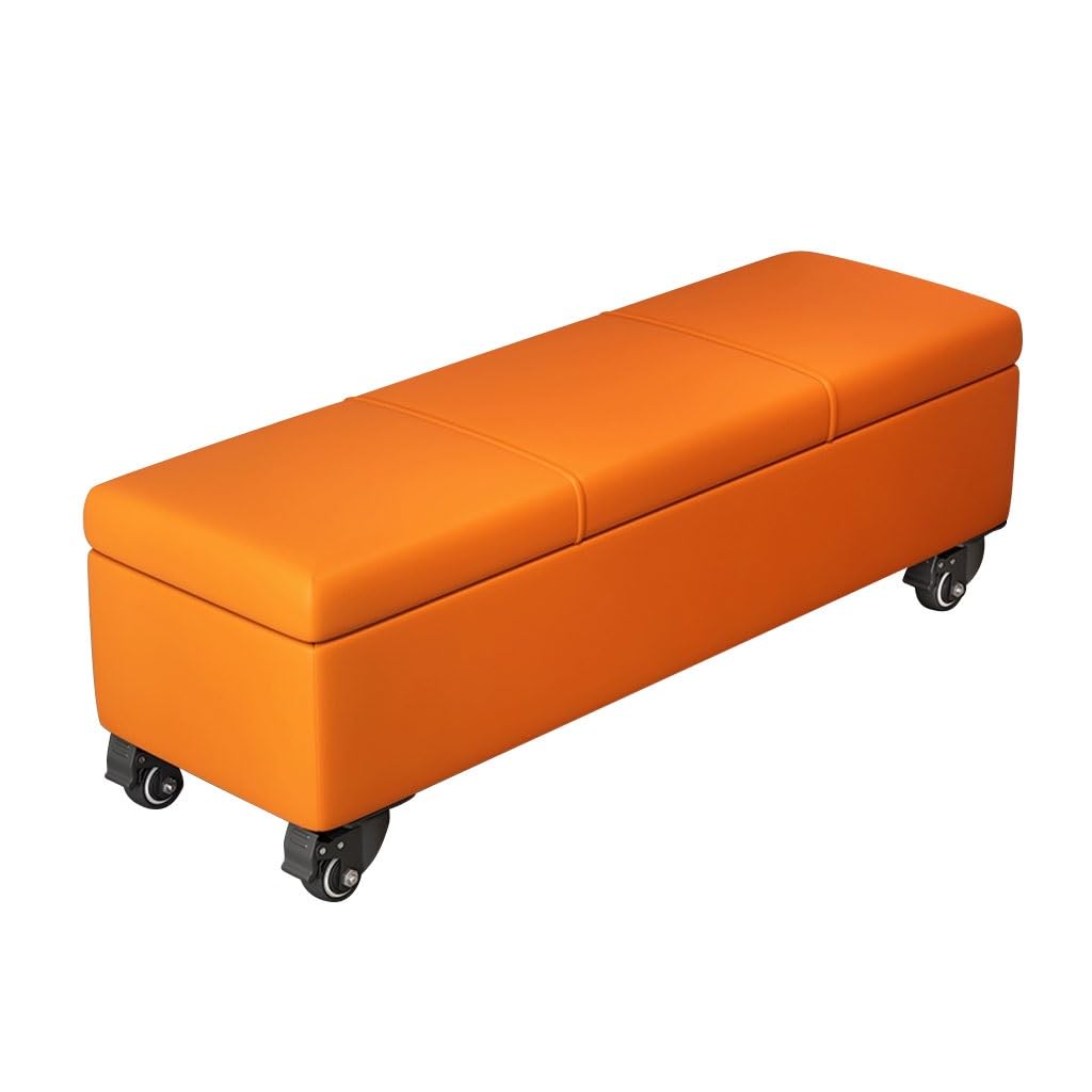 Tabouret ottoman Sto à roulettes banc rembourré de 120 cm pour salon