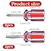 Molain 4 Pcs Stubby Screwdriver Set, 2#2 and 2 Slotted Mini Pocket Screwdrivers for DIY Repairing
