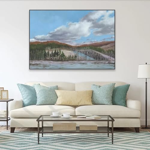 Peinture à l'huile imprimée sur canevas avec cadre de qualité galerie