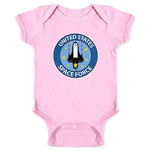 Funny United States Space Force Cadet Infant Bodysuit for Newborns Pink 6M