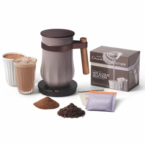 Hotel Chocolat - The Velvetiser System - in-Home Hot & Cold Drinking Chocolate Machine - Barista-Grade Drinking Chocolate Maker - Pebble Edition - Ideal for Gifts