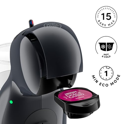 Image of De'Longhi Nescafe Dolce Gusto Piccolo XS EDG210.A, Capsule Coffee Maker with Compact Design, Auto Shut-Off, Cold and Hot Drinks, 15 Pressure Bars, Graphite Black