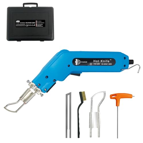 Hot knife Fabric Cutter, Electric Hot Knife Cutting Tool for Rope 80W Air Cooled Fabric Rope Cutter, Nylon Fabric, Cable, Canvas, Plastic Pipe, Clothing, Banners, Webbing (80W) by kseagletool - Used condition - US$47.56