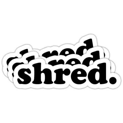 3 Pack Shred Sticker Funny Ski Snowboard Decal – Winter