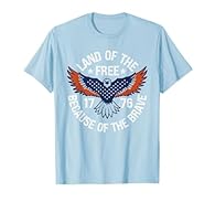 Looking for the perfect patriotic present for Memorial or Veterans Day? Look no further than our “Land of the Free Because of the Brave” design. Order yours today! Lightweight, Classic fit, Double-needle sleeve and bottom hem