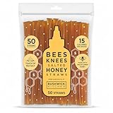 Bees Knees Salted Honey Sticks, 50 Count - Delicious, Unfiltered, Natural, Made in the USA Single Serve Honey Sticks for Tea, Coffee & On the Go Sweetener