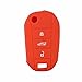 Produktbild Lage Silikonhülle, Schlüssel-Cover für Fernsteuerung Peugeot 208 301 308 408 508 2008 3008 5008 und Citroen Cactus C3 C5 C6 C8 C4L DS3 DS4 DS5 Verschiedene Farben Geschenkidee (ROT)