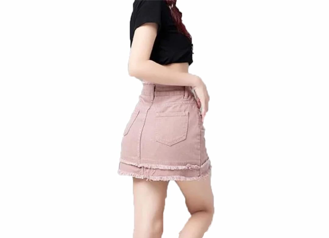 Gonna in denim a vita alta con cerniera aderente da donna mini gonna corta in jeans