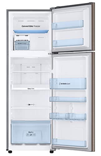 Image of Samsung 256L 2 Star Inverter Frost-Free Convertible 3 In 1 Double Door Refrigerator Appliance (RT30C3732DX /NL,Luxe Brown)