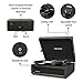 Crosley CR8017B-BK Voyager Vintage Portable Vinyl Record Player Turntable with Bluetooth in/Out and Built-in Speakers, Black