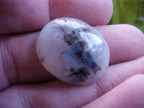 gemqz d4817 dendrite agate oval cabochon landscape