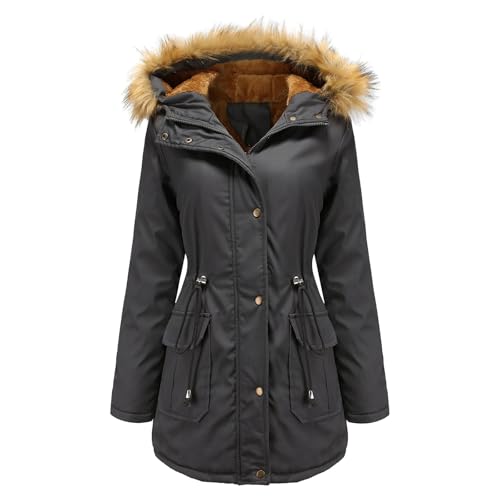 Veste chaude en coton pour femme avec manteau d'hiver épaississant et parka fleece