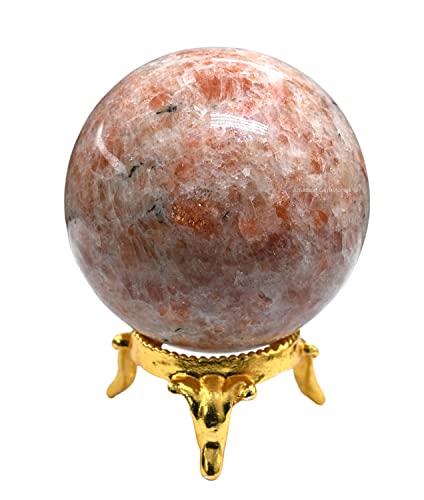 Sunstone Crystal Ball With Stand - 2" Inches Crystal Sphere Meditation Balls For Witchcraft And Decorative Balls #TOP20