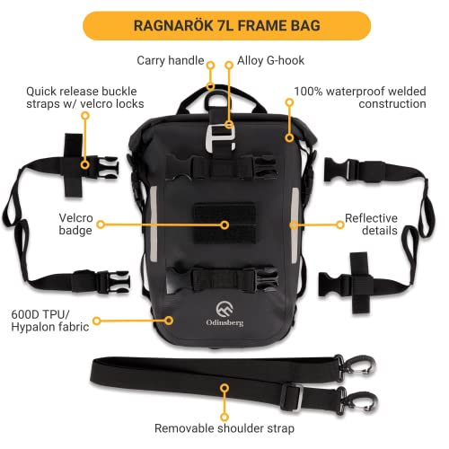Odinsberg Waterproof Motorcycle Tail Bag 7L Motorcycle Dry Bag Crash Bar Bags Motorcycle Bag Used As Motorcycle Luggage Bag Sissy Bar Bag Back Seat Saddle Bag Rack Rear Fender Bag Pouch Dirt Bike Gear Bag Side Bag Tool Bag Pack For Moto Enduro Atv #TOP1