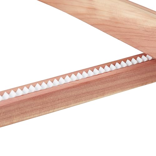 Relaxdays Kleiderbügel Anzug, 8er Set, Zedernholz, Mottenschutz für Kleiderschrank, Hosensteg, breite Anzugbügel, natur