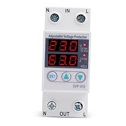 Voltage Protector Onder spanning stroom Protector SVP-916 220v 40A Protector Intelligent Multi-Function Adjustable White, spanning en stroom Calibrator - Image 8