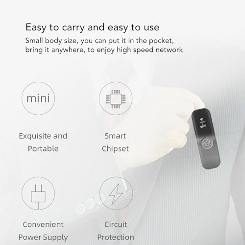 Image of 4G USB WiFi Hotspot Router Portable Plug and Play Global Version with SIM Card Slot for High Speed Internet on Phones Laptops Tablets