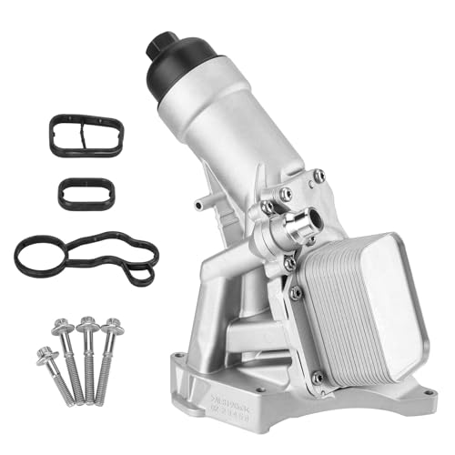 11428596283 Upgrade Aluminium Engine Oil Filter Housing, Oil Cooler Assembly for 2016-2022 BMW 230i 330i 430i 530e 530i 740e X3 X4 2.0L Replace# 11428586673 11428593771 11428576429