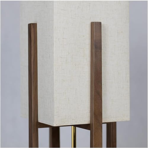 Lámparas de pie para sala de estar e iluminación vertical de madera para dormitorio 7
