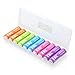 EBL 10 pcs 1.2V Arcobaleno AA Batterie Ricaricabili da 2500mAh, Pile Ricaricabili con Una Scatola Protettiva Bianca