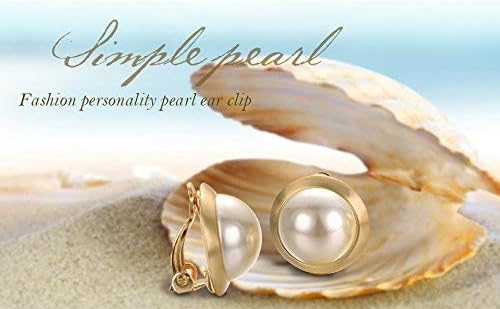 Yoursfs Vintage Pearl Clip On Earrings For Women Hypoallergenic Trendy Non Pierced Earrings - Image 5