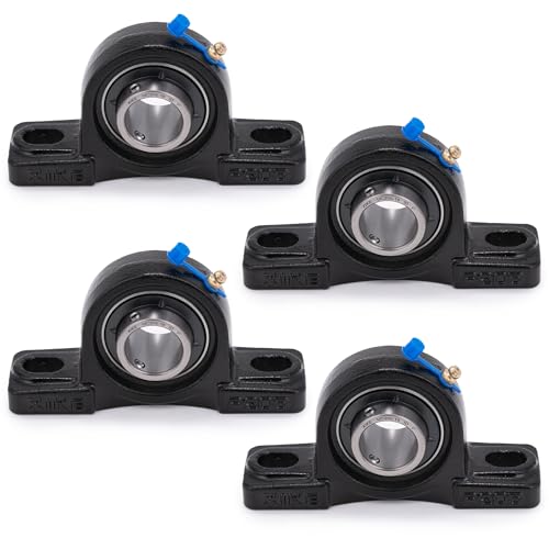 XiKe 4PCS UCP205-16 �s���[�u���b�N�x�A�����O - 1�C���`�{�A�t���}�E���g�N�����X�`�[���x�A�����O4�p�b�N - �Z���t�A���C�����g