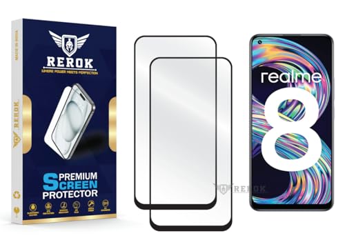 Image of Gorilla Tempered Glass Screen Protector Compatible with Realme 8 4G [Pack of 2] | Edge-to-Edge, Bubble-Free, Case Friendly, Easy Installation Kit