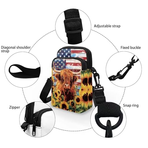 Image of Lightweight Small Crossbody Bags Cell Phone Purses Travel Pouch Shoulder Bag for Women