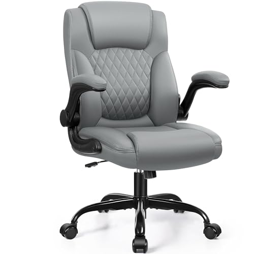 FelixKing Office Chair, PU Leather Computer Desk Chair with Ergonomic Back Support, 360°Swivel Free,Small Gaming Chair with Wheels and Adjustable Armrests