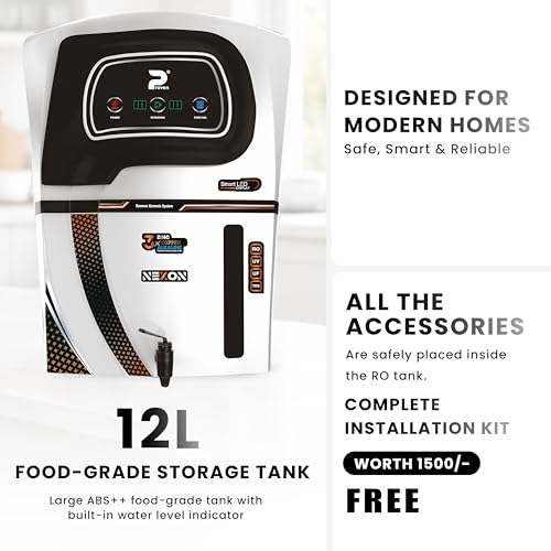 Image of Proven Nexon Aqua Water Purifier for Home RO+UV+UF+TDS | Copper + Mineral Guard + Alkaline | For Borewell & Hard Water | 12L| ISI Approve |12 Stage | Made In INDIA | Saves 60% water| 1 year Warranty