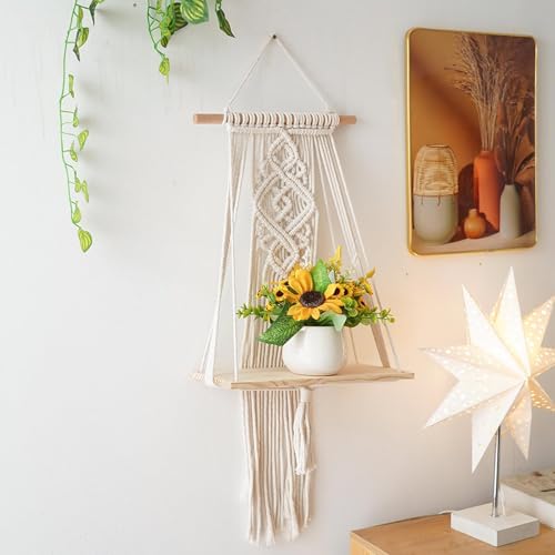 Étagères en style rustique avec tissage artisanal pour chambre - 4