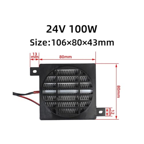 Calefactor Eléctrico PTC 100W 24V DC miniatura 2