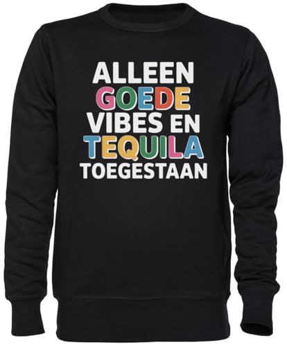 Sweat-shirt Tequila à offrir idée cadeau originale pull jersey noir mixte pour anniversaire