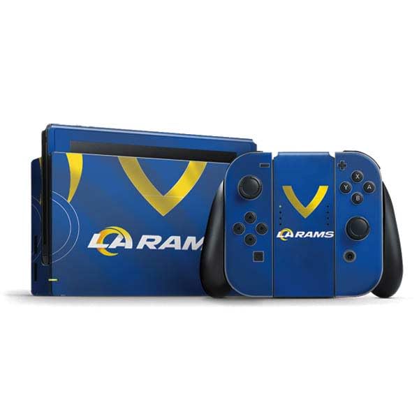 Skinit Decal Gaming Skin Compatible with Nintendo Switch Bundle - Officially Licensed NFL Los Angeles Rams Team Jersey Design
