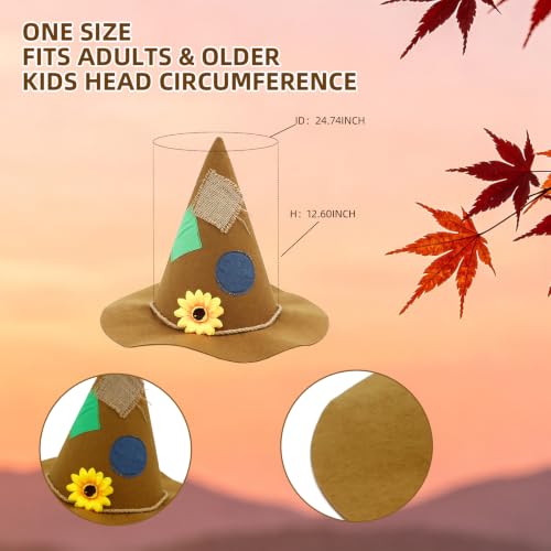 SWIMMORY Scarecrow Costume Women Men Adult,Accessories Set for Halloween - image 3