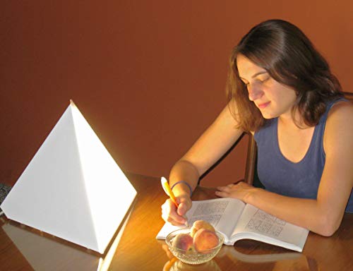 Luxor 10,000 Lux Bright Light Therapy Pyramid Lamp, White