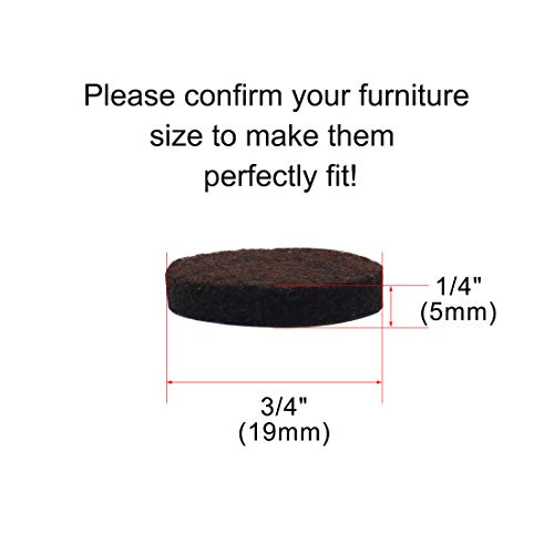 Almohadillas de fieltro para muebles Uxcell protector de piso antiarañazos de silla 3