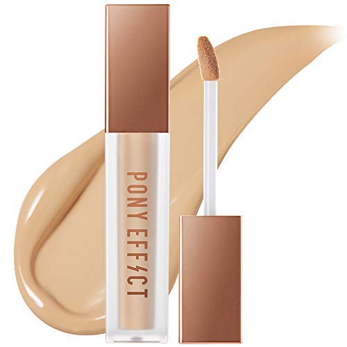 PONY EFFECT Coverstay Liquid Concealer 1.3oz | Beige | 4 Colors Concealer, Full Coverage, Moisturizing, Matte | K-beauty, hyaluronic acid, liquid concealer