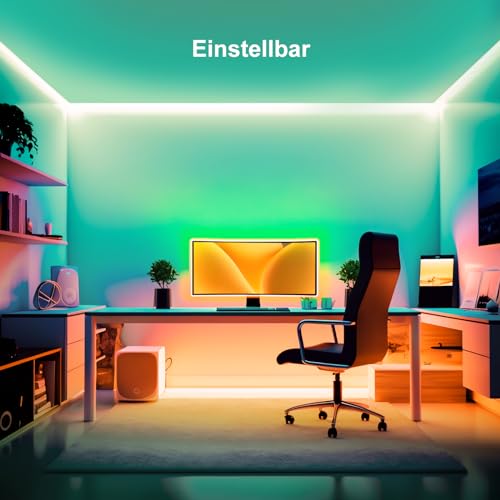 VKH LED Strip 20m, LED Streifen Bluetooth RGB LED Band 20m Selbstklebend mit Fernbedienung und APP, LED Lichterkette für Zimmer Gaming Party (2 * 10m)
