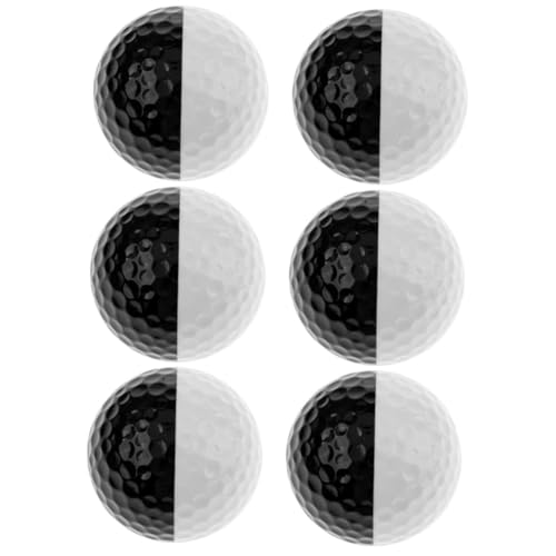 NULYLU 3sets Practice Double-Layer Swing Training Balls Stability for Long Distance Practice for Home Golf Course 2pcs*3