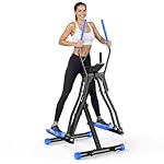 OWLSKY Air Walk Elliptical Exercise Machine for Home Gym – Compact Elliptical Cross Trainer with LCD Monitor, Device Holder, Low-Impact Cardio Workout, Full Body Fitness Equipment