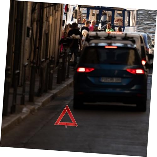 Triángulo de advertencia reflectante plegable para auto miniatura 4