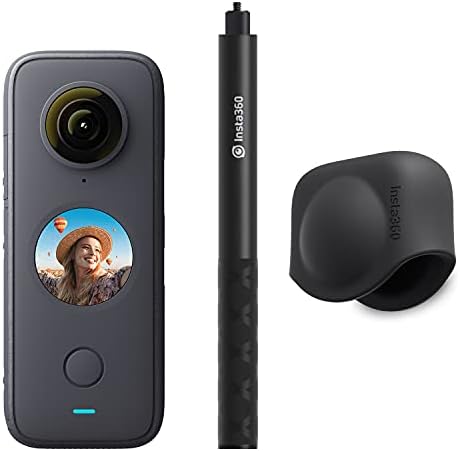 Insta360 ONE X2 360 Degree Action Camera PRO Kit includes 64GB Micro SDHC Card + Case + Invisible Selfie Stick + Lens Cap